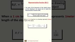 Representative fraction II Engineering Drawing II ED 25 [upl. by Enajharas]