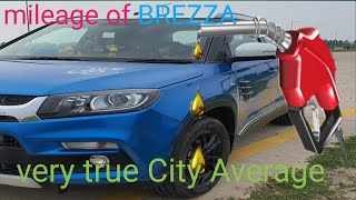 Very true City Mileage of BREZZA Diesel zdiBREZZA की AVERAGE CITY ME प्रमाण k साथTANK FULL METHOD [upl. by Aniaz]