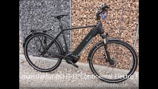 e bike manufaktur 8CHT FL Continental 600WH Intube Gates Carbon Drives Elektro Fahrrad 2018 [upl. by Schlesinger]