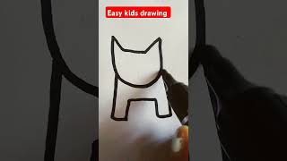 Easy kids cat drawing art shirtskidsvideo drawing easy catviralvideo 2024 [upl. by Ossie]