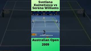 Svetlana Kuznetsova vs Serena Williams Australian Open 2009  SHORTS [upl. by Ellitnahc]