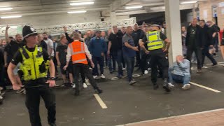 NEWCASTLE AND LEEDS FANS RIOT AFTER FULL TIME 17092021 [upl. by Nyliac275]