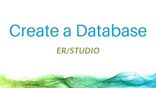 Create a Database with ERStudio Data Architect [upl. by Schiffman]