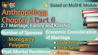 Anthropology Chapter 2  Part 6  Polygyny Polyandy PostMarital Residence Patrilocal [upl. by Innoj]