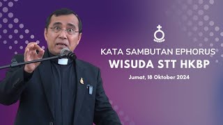 Kata Sambutan Ephorus Dalam Wisuda STT HKBP Pematangsiantar [upl. by Airitac]