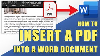 HOWTO Insert a PDF Document Into a Word Document easily [upl. by Ynez]