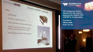 USV Unmanned Surface Vehicle RSV Sea Observer deploying a Seabotix ROV vLBV300 to increase safety [upl. by Eddy]