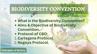 Convention on Biological Diversity Aims and Objective Cartagena and Nagoya Protocol Hindi Urdu [upl. by Nileek391]