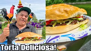 Como Hacer La Mejor Torta De Carne Asada🌿🥩🥪 [upl. by Tnarg371]