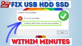 A device which does not exist was specified  Drive is not accessible [upl. by Vickey]