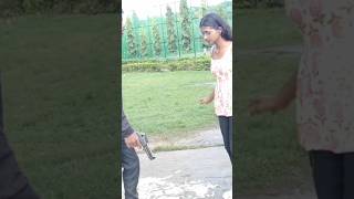 fake gun 🔫 prank cute girl amazing reaction 😱 Ranchi oxygen Park SkBoysnb2rn funny prank [upl. by Adner447]