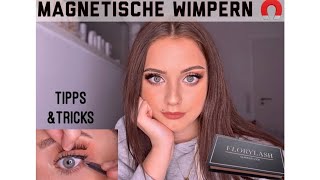 MAGNETISCHE WIMPERN richtig anbringen befestigen und entfernen  FLORYLASH von Amazon im Test [upl. by Kimber712]