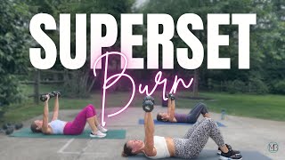 45 MIN Full Body Superset Burn  Weight loss Muscle Building Workout [upl. by Ttoile409]