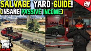 SALVAGE YARD GUIDE PASSIVE INCOME  HEISTS  GTA Online [upl. by Fital450]