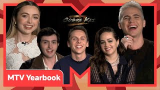 The Cast Of Cobra Kai Play A Hilarious Game of MTV Yearbook  MTV Movies [upl. by Cates]