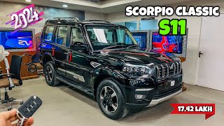 Mahindra Scorpio Classic S11 2024 ❤️  Scorpio Classic Top Model  Real Life Detailed Review [upl. by Tull]