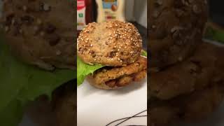 KFC burger at home watch full video music food cooking burger kfcchicken homemadeburger [upl. by Ylil]