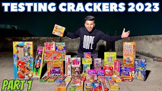 Testing Different Type of Diwali Crackers  Crackers Testing Gone Wrong  Part1  Thakur Saurav Vlog [upl. by Crellen]