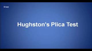 Hughstons Plica test [upl. by Ahseki881]