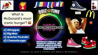 Food Quiz🍟 McDonalds JORDAN vs BIRD What is McDonalds most iconic burger 🍔 nba viral tiktok [upl. by Enahsal]