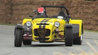 LOUD Caterham Seven 620R Driven Fast at Goodwood FOS 2017 [upl. by Torrell]