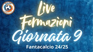 ▶️ LIVE FORMAZIONI 9ª Giornata  Fantacalcio 2425  Udinese  Cagliari alle porte [upl. by Allenrac]