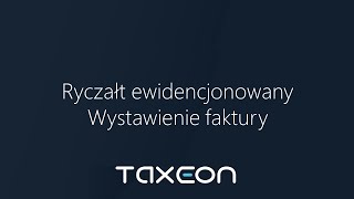 Ryczałt ewidencjonowany  wystawienie faktury [upl. by Erelia]