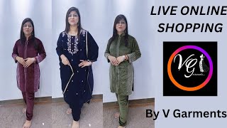 V Garments is live Online Shopping Site  At Affordable price liveshopping [upl. by Nostets]