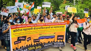 Delhi UPSC aspirants start Satyagraha demanding extra attempt  Jantar Mantar [upl. by Anaert]