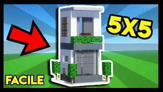 TUTO  Comment construire UNE MAISON MODERNE 5X5 dans MINECRAFT  😂🔥 [upl. by Fons332]