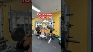 Pause squats 100KG x 6 reps squats backsquats [upl. by Ogilvy281]