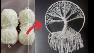 yarn craft Banyan tree wallhanging [upl. by Nyladnohr]