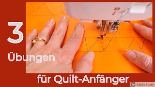 3 QuiltÜbungen für Anfänger  Quilten lernen an der Nähmaschine [upl. by Einiffit]