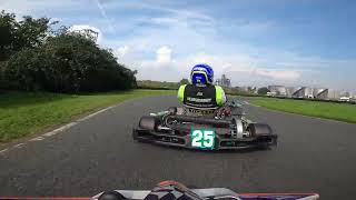 Hooton Park Indikart 10092023 Heat 1 Senior Rotax Heavy 177 [upl. by Ynaffit]