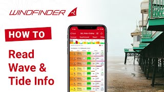 Read wave amp tide forecasts  HowTo  Windfinder App [upl. by Ahsatel409]