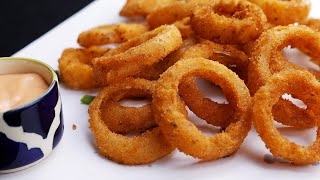 Crispy Onion Rings  Crunchy Eggless Onion Rings  How to make Crispy Onion Rings at home [upl. by Akyssej216]