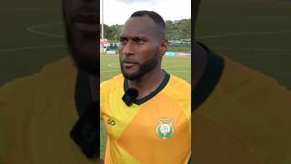 Vanuatu International Brian Kaltak reacts to his side win over Samoa [upl. by Ahsahtan163]