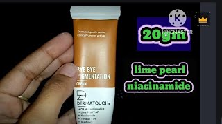 Dermatouch bye bye pigmentation cream best for removing hyperpigmentation and dark spots acne spot [upl. by Yer]