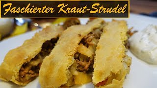 Faschierter KrautStrudel  Strudelteig selber machen [upl. by Akimihs576]