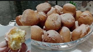 BOLINHOS DE CHUVA RECHEADO DE BANANA FÁCIL RÁPIDO E DELICIOSO 😋 [upl. by Eiger]