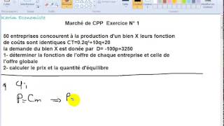 Microéconomie S2 les marchés partie 3  Exercice 1 de CPP quot [upl. by Giuditta933]