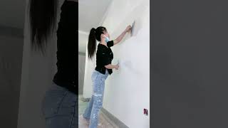 How to Prepare Tiles Wall ​ Wall paint​ Fast amp Beauty part 6193 [upl. by Novikoff]