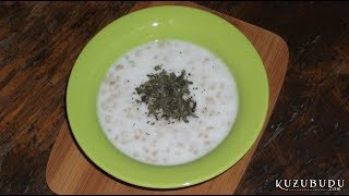 Ayran Çorbası  Yogurt Soup  Osmanlı YemekleriTurkish food [upl. by Ardnuaed]