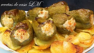 PIMIENTOS RELLENOS DE CARNE RECETA FÁCIL Y RÁPIDA [upl. by Asetal]