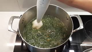 Trinidad Callaloo made with Spinach  Vegetarian  Easy Healthy Dishes [upl. by Ossie252]