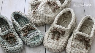 Fireside Slippers Crochet Pattern [upl. by Nylyahs832]