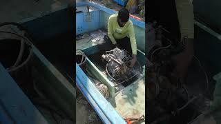 Lifeboat Start Process in Bangladesh lifeboat yanmar frpboat boatstart [upl. by Flight]