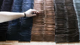 Making 500 Leather Wallets By Hand [upl. by Tatum896]