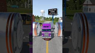 Mix Colourful Buses amp Colourful Trucks vs Bollard Crash shorts beamng crash beamngdrive [upl. by Jauch]