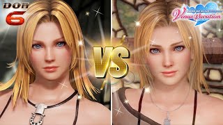 DOA6 x DOAXVV Characters Face Comparison [upl. by Aisatna424]